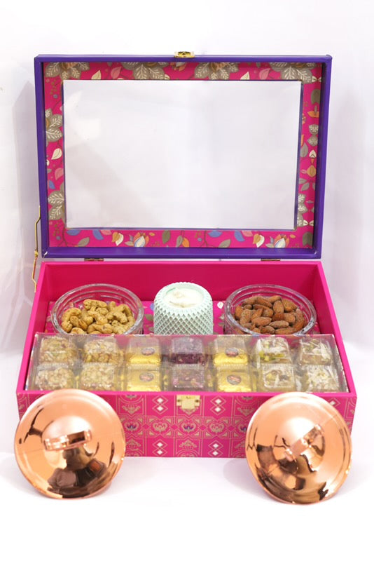 Elegant Pink & Royal Blue Gift Box