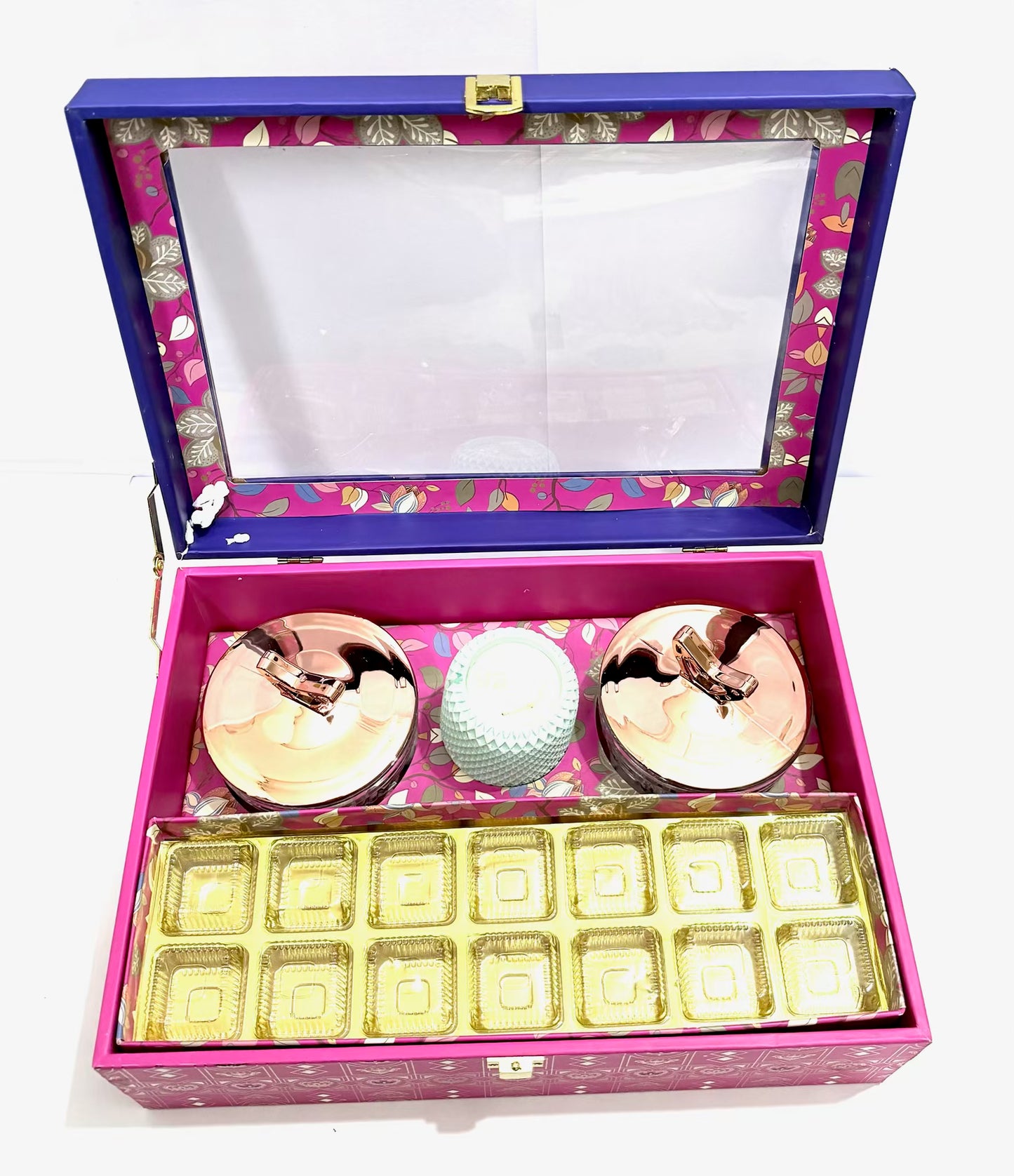 Elegant Pink & Royal Blue Gift Box