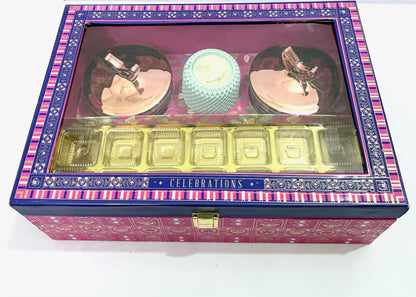 Elegant Pink & Royal Blue Gift Box