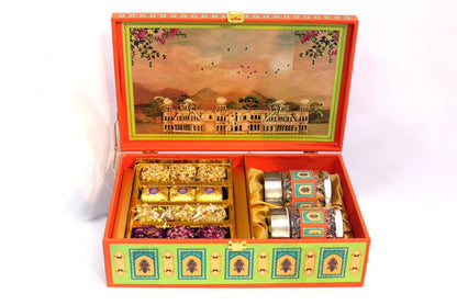 Orange Green & Gold Gift Box