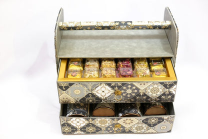 Grey White & Gold Handy Gift Box