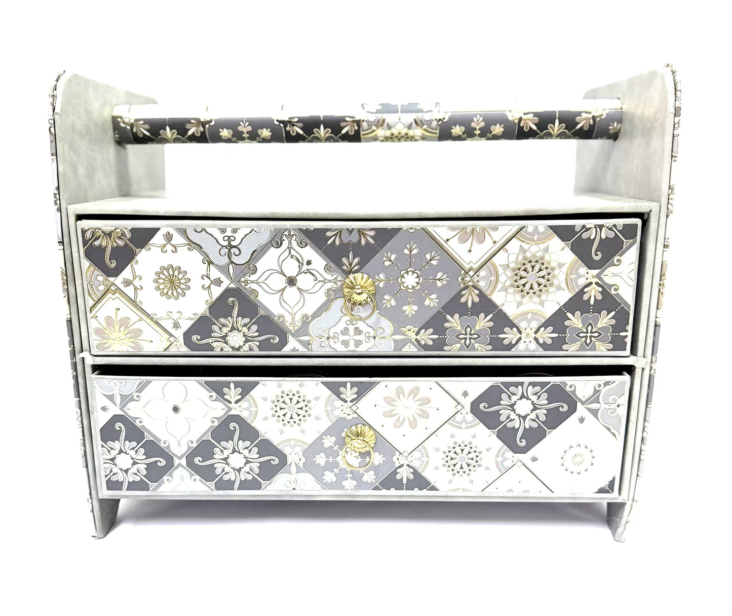 Grey White & Gold Handy Gift Box