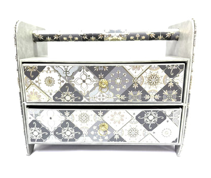 Grey White & Gold Handy Gift Box